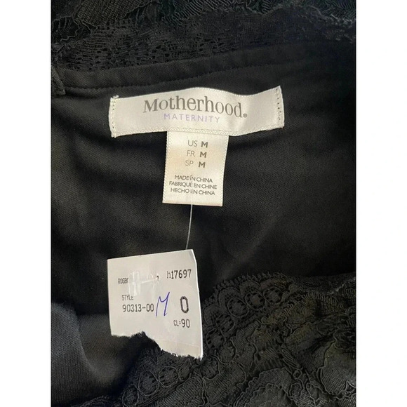 NWT Motherhood Maternity Dress Black Lace Fit Flare Medium M New - Picture 3 of 4